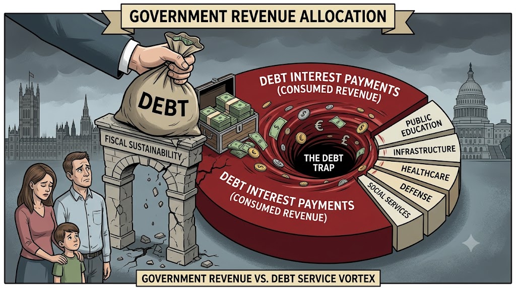 When Interest Payments Eat Government Revenue: Why Debt Crises Happen